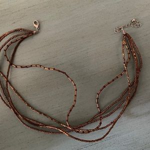 Brown beaded necklace